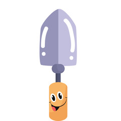 vector cute shovel with happy face 