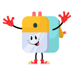 vector School stuff wtih character face collection