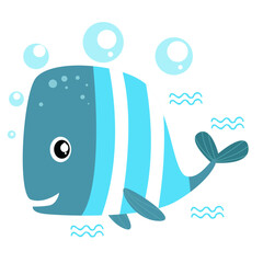  vector cute whale swimming cartoon vector icon illustration 