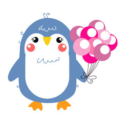 Cute Pinguin With Pose