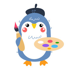 Cute Pinguin With Pose