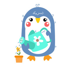 Cute Pinguin With Pose