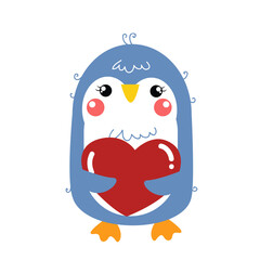 Cute Pinguin With Pose