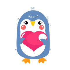 Cute Pinguin With Pose