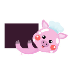 Cute Pig With Pose