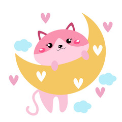 Cute Cat With Love Pose