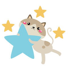 Cute Cat With Love Pose