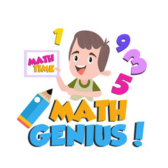 Colorful Math Genius Vector Illustration Element