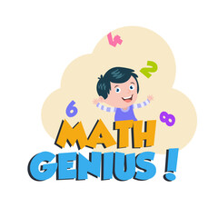Colorful Math Genius Vector Illustration Element