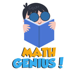 Colorful Math Genius Vector Illustration Element