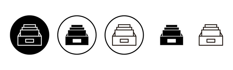 Archive folders icon set illustration. Document vector icon. Archive storage icon.