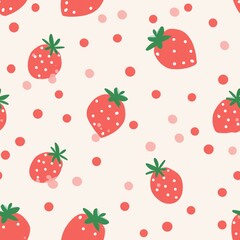 Very cute and colorrful strawberry background 