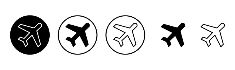 Plane icon set illustration. Airplane sign and symbol. Flight transport symbol. Travel sign. aeroplane