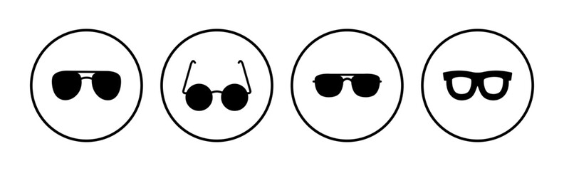 Glasses icon vector. eye glasses icon. sunglasses