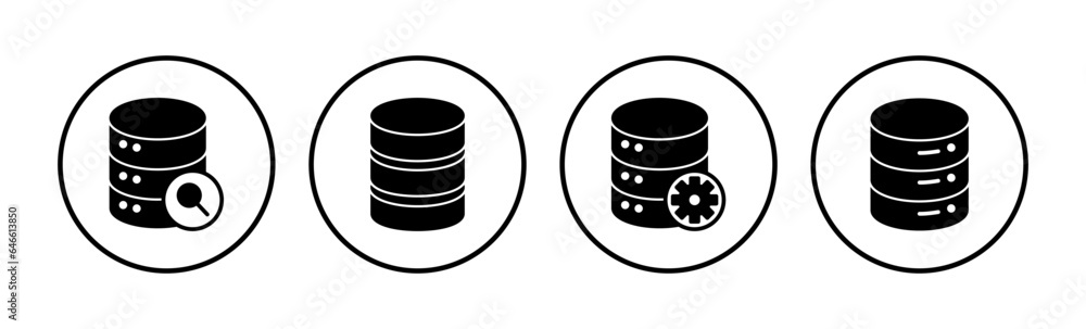 Aufkleber database icon vector. server icon. storage
