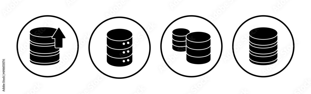 Aufkleber database icon vector. server icon. storage