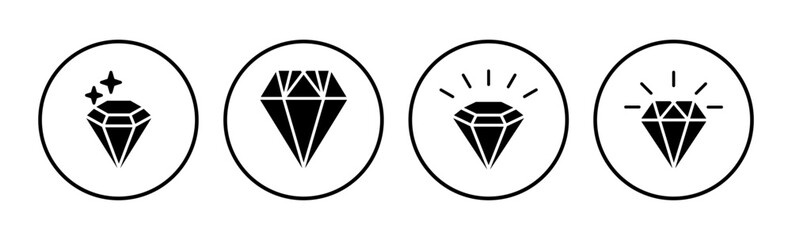 Diamond icon vector. gem icon. crystal stone