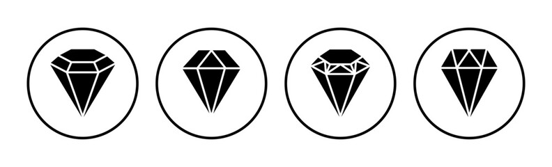 Diamond icon vector. gem icon. crystal stone