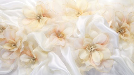 Delicate natural floral background, floral mock up background, flowers in nature close-up with soft focus