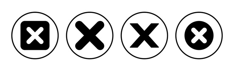 Obraz premium Close vector icon. Delete icon. remove, cancel, exit symbol.