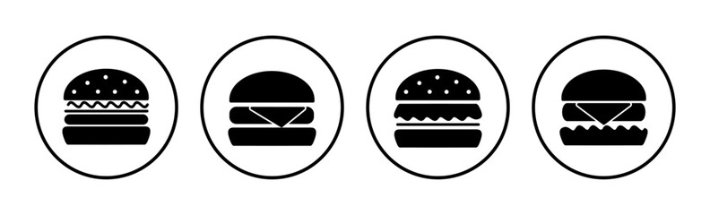 Burger icon vector. hamburger logo icon. fast food icon