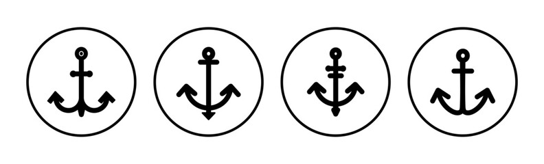 Anchor icon vector. Anchor sign. marine symbol