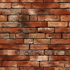 Naklejka premium Red brick wall seamless background, texture pattern for continuous replicate