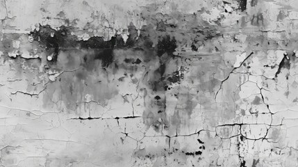 Old black white brick wall background, abstract texture pattern backdrop