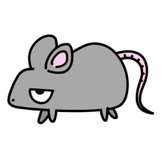 cute mouse transparent background vector illustration