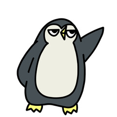 cute penguin transparent background vector illustration