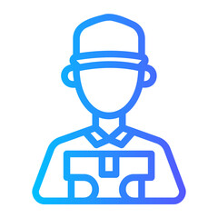 delivery man gradient icon
