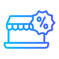 online shopping gradient icon
