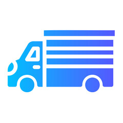 delivery truck gradient icon