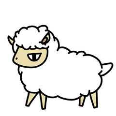 cute sheep transparent background vector illustration