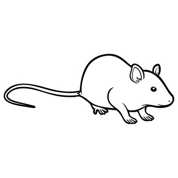 rat line vector illustration