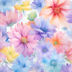 Fototapeta na wymiar abstract floral background,pastel flofwes.