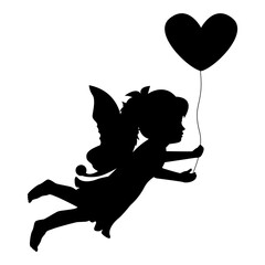little fairy silhouette illustration