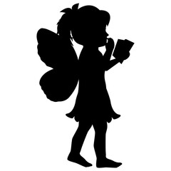 little fairy silhouette illustration