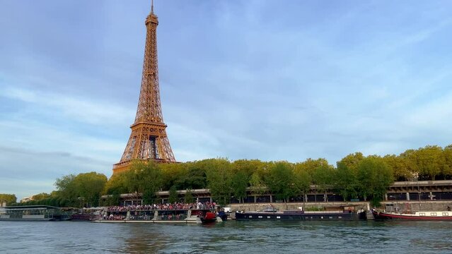 Eiffel Tower in Paris - view from River Seine - travel photography