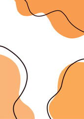 Liquid White And Orange Background