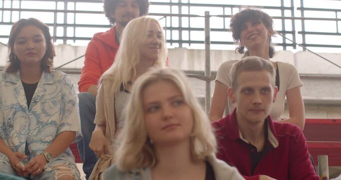 Students attending lectures at summer camp for youth, lifestyle. Educational camps like these offer opportunities for learning, personal growth, and skill development in fun and immersive environment.