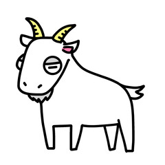 cute goat transparent background vector illustration