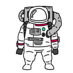 Obraz na płótnie Canvas astronaut transparent background vector illustration