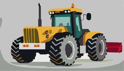 Big and drawn tractor