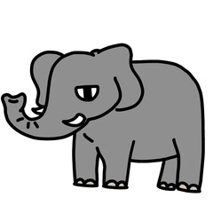 cute elephant transparent background vector illustration