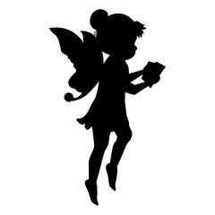 little fairy silhouette illustration