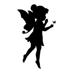 little fairy silhouette illustration