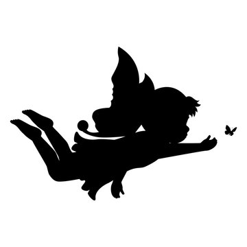 little fairy silhouette illustration
