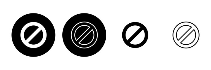 Stop icon set. stop road sign. hand stop icon vector