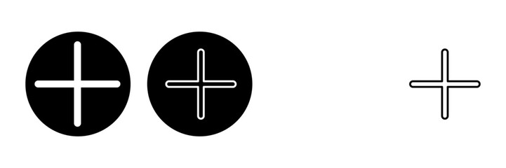 Obraz premium Plus Icon set. Add plus icon